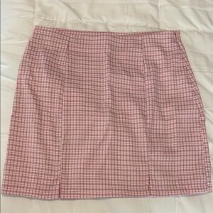 Boutique Stylish Pink Checkered Women's Skirt